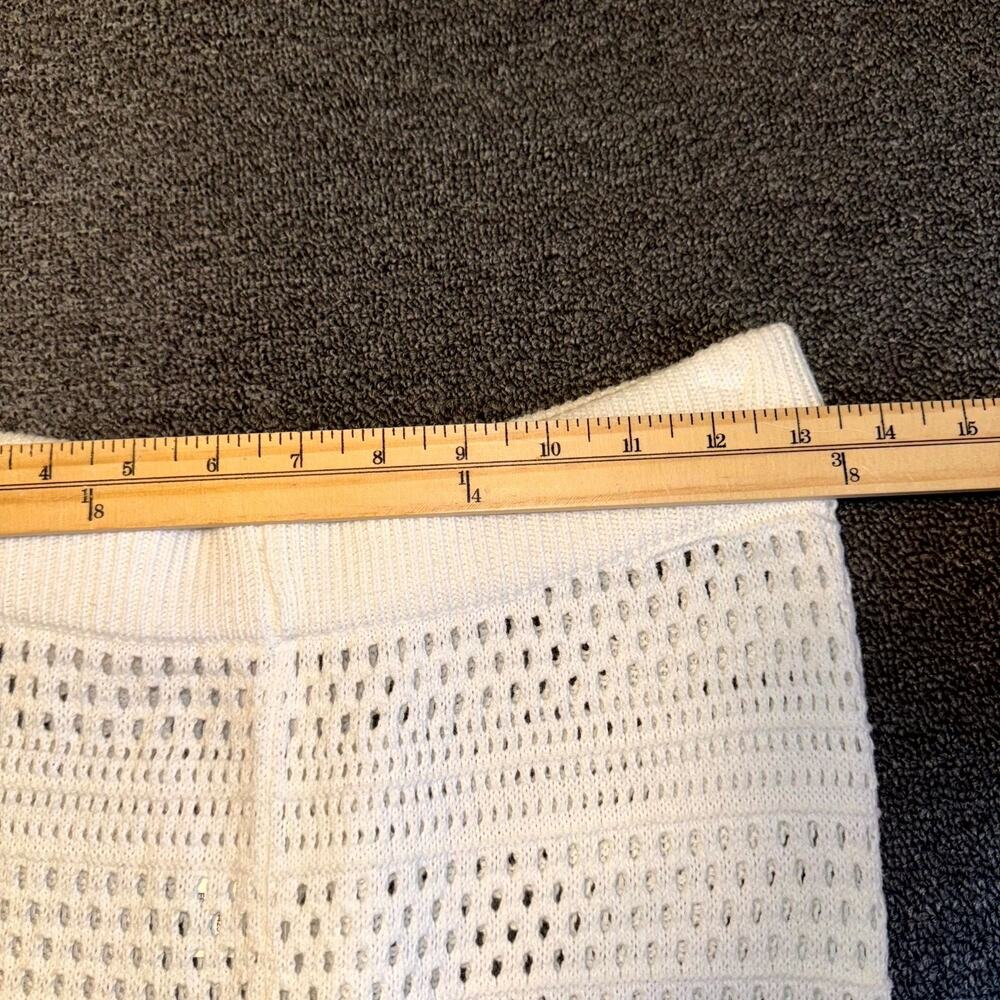 Sincerely Jules Crochet Flare Pants Women’s Large White Knitted Beach Summer - Picture 7 of 7